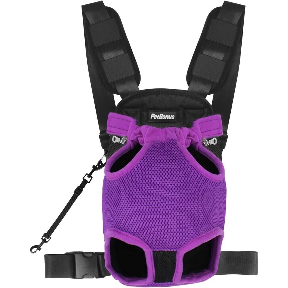 Pet bonus Backpack Adjustable Pet Front Puppy Dog Carrier Travel Bag Legs Out XL